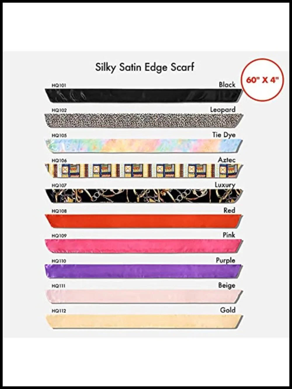 Edge Laying Satin Hair Scarf Wrap for Lace Frontal 4 Pack Silky